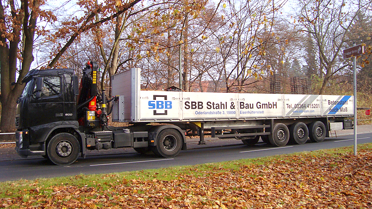 SBB Stahl & Bau GmbH Stahlbiegerei Berlin-Brandenburg geprüfter Stahllieferant LKW